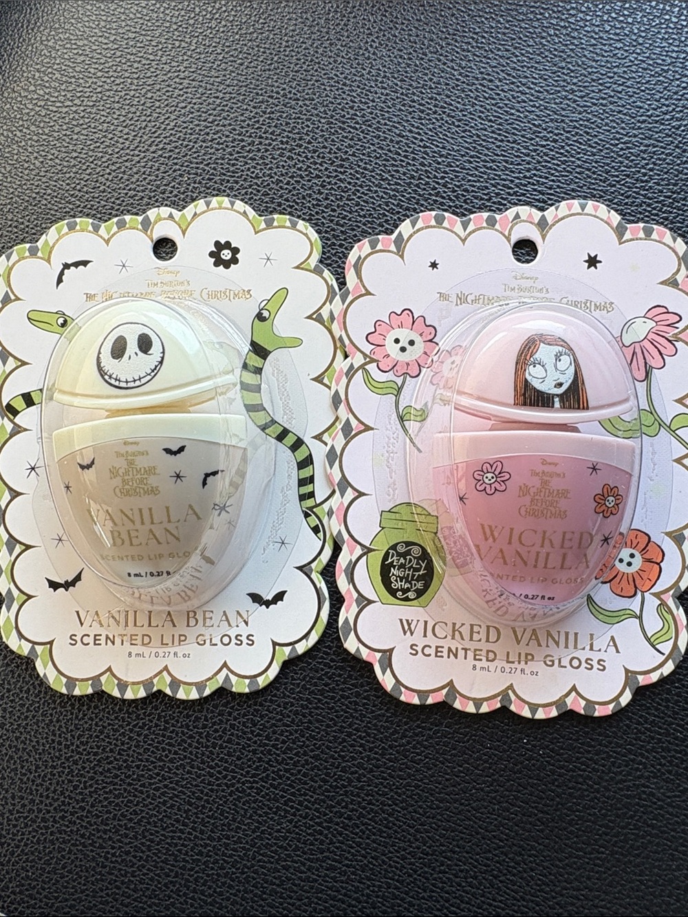 Disney The Nightmare Before Christmas Jack & Sally Lip Gloss Set